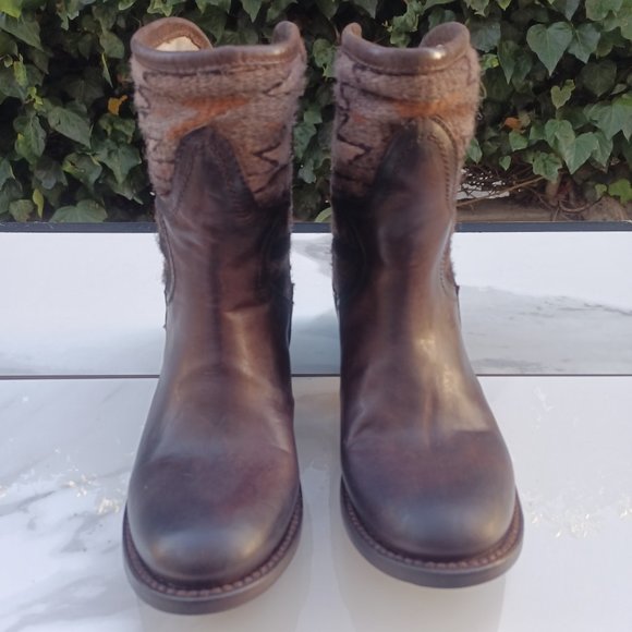 Freebird By Steven Shine Blanket Shaft Western BOHO Bootie Women's Size 7 Brown - Picture 2 of 11